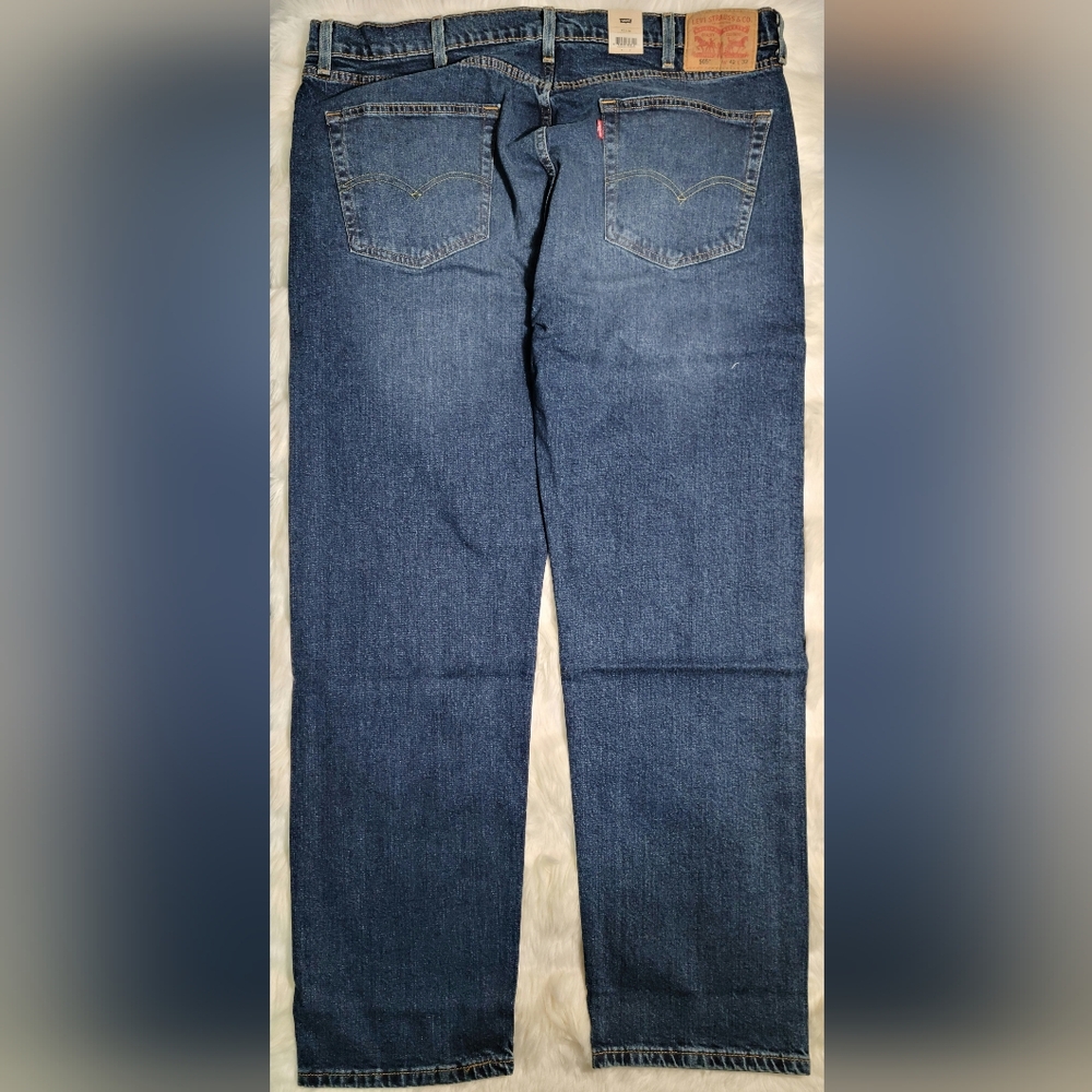Levi's 505 Regular Stretch Blue Jeans Men 42x32 NEW - Picture 3 of 4
